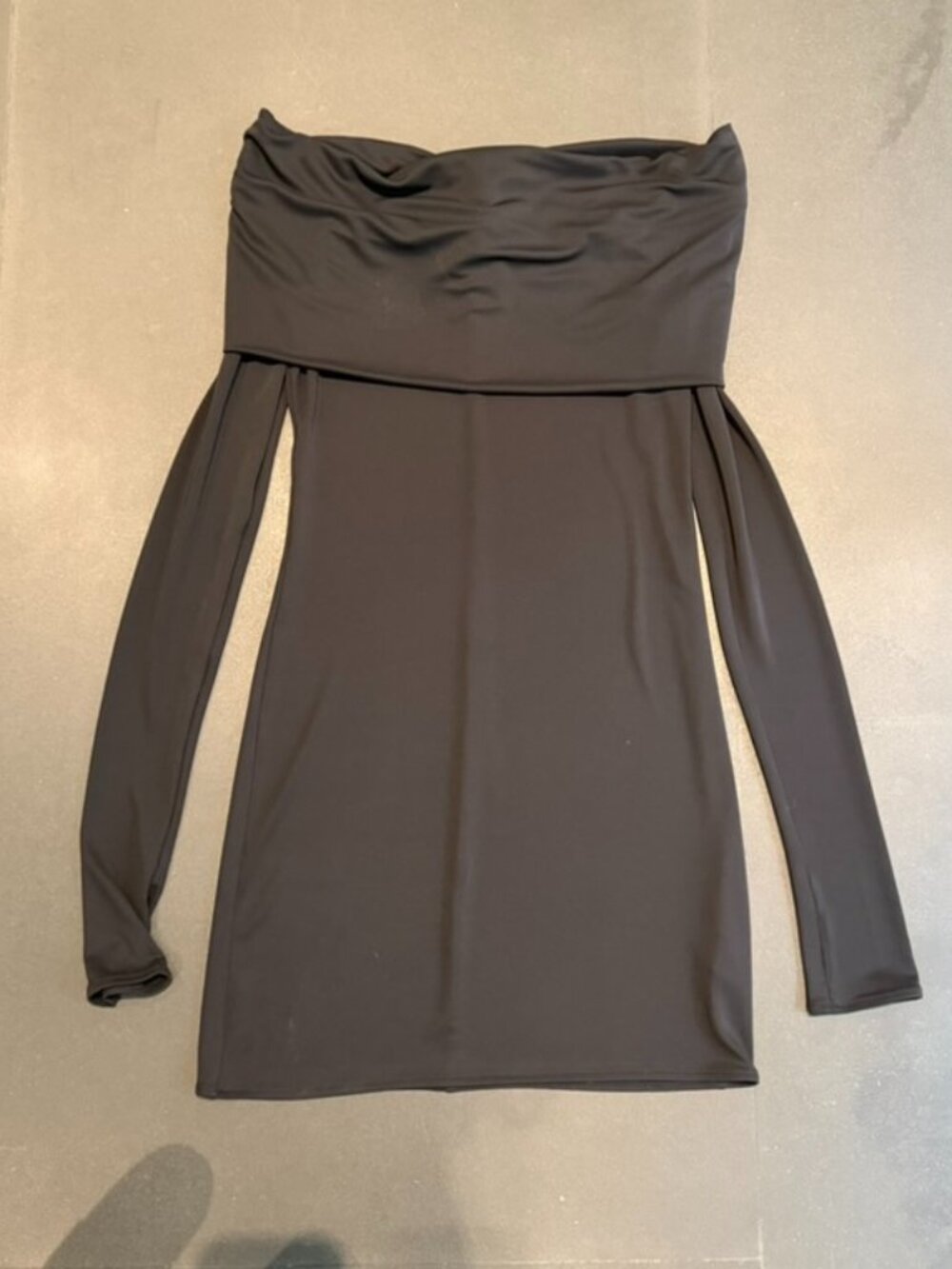 Helsa Black Off the Shoulder Dress